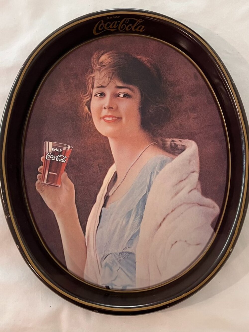 Coca-Cola Trays (5) - Vintage 1973 Featuring Flapper-Style Woman